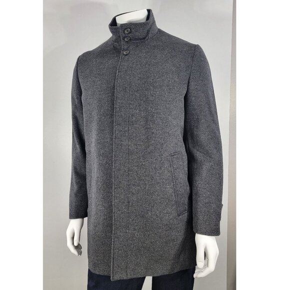 John W. Nordstrom Other - JWN (John W Nordstrom) 100% Wool Bibbed Car Coat, Charcoal Grey, Mens Size Large